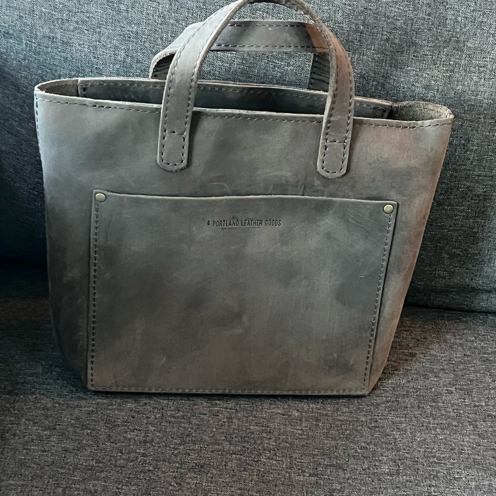 Portland Leather Goods Groupie Gray Grey Mini Tote
